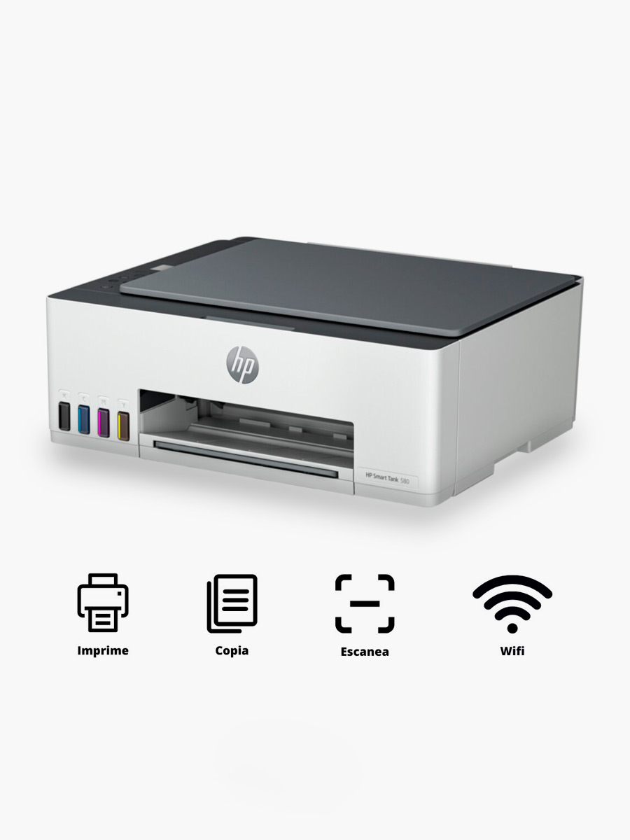 Impresora HP Multifuncional Smart Tank 580 WIFI