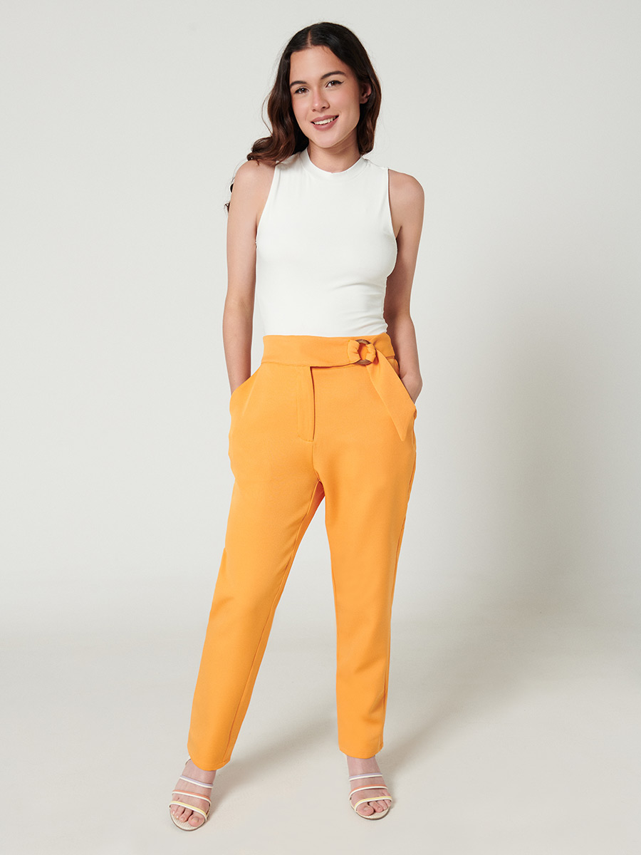Pantalón con cinturón - Labelle