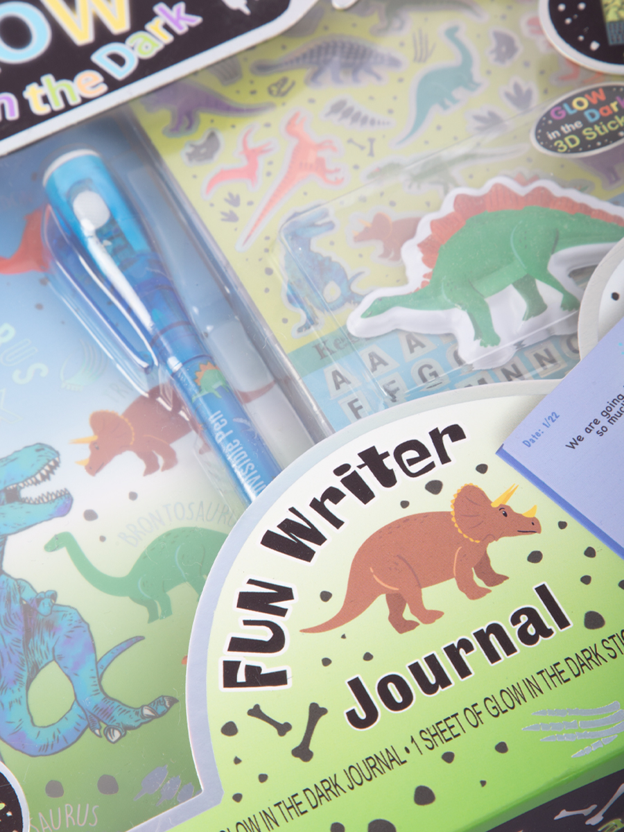 Diario divertido para escritores con dinosaurios 4 Pzs