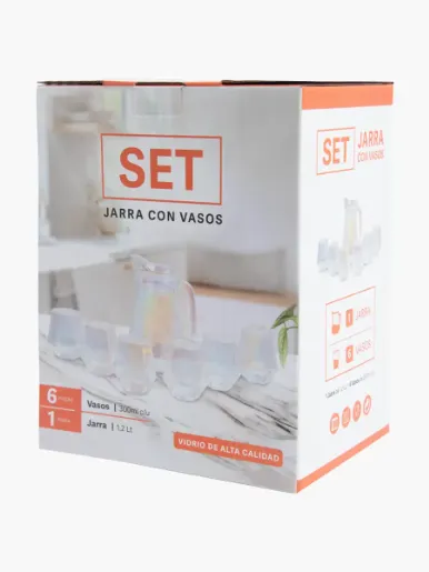 Set Jarra + 4 vasos