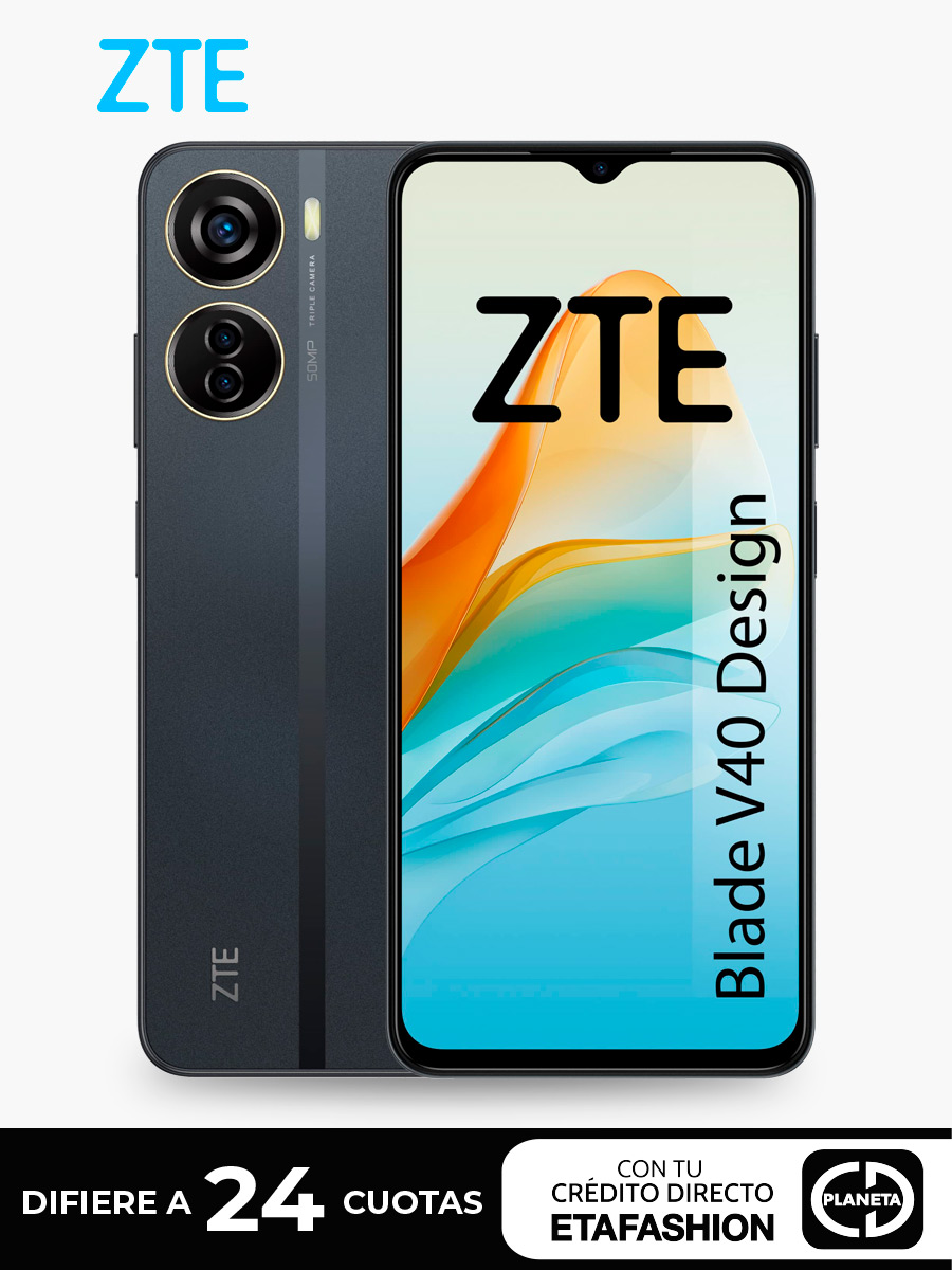 Celular ZTE V40 Design 128 GB | Gris
