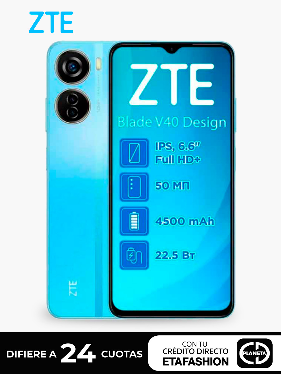 Celular ZTE V40 Design 128GB | Azul