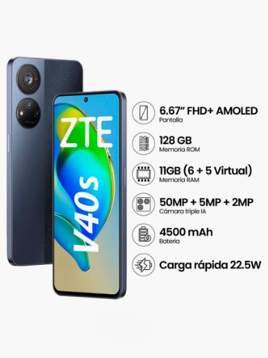 Celular ZTE BLADE V40S 128 GB | Gris