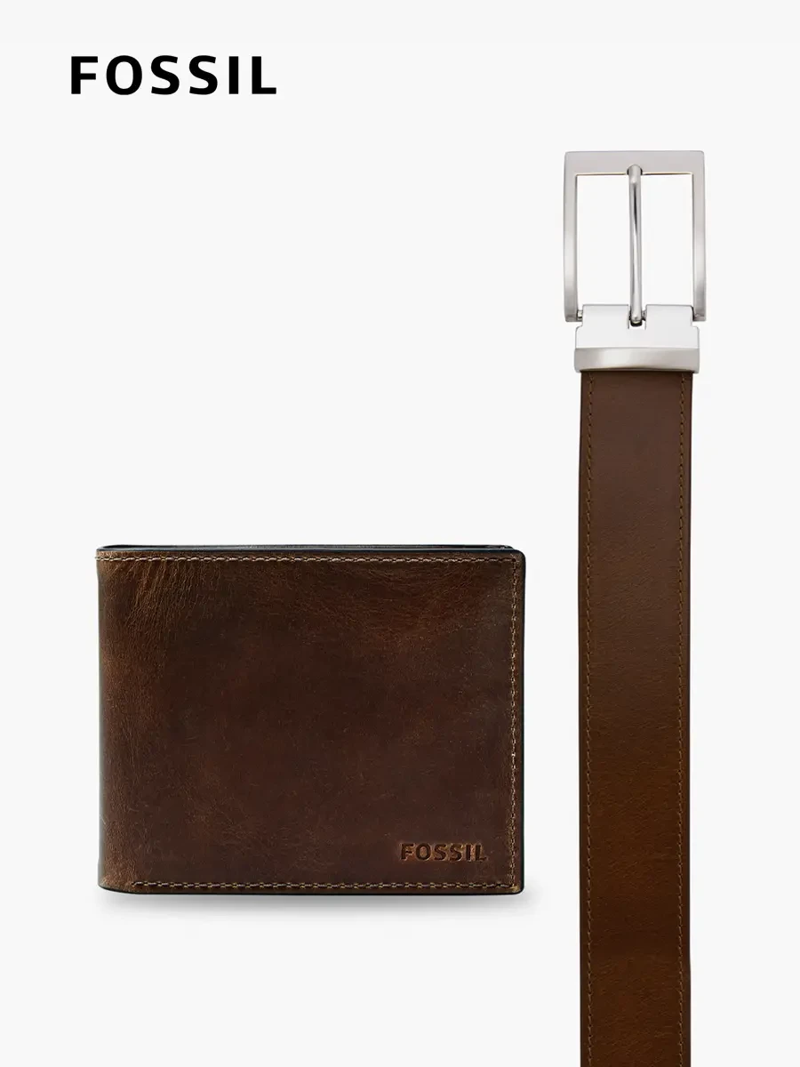 Billetera Fossil Set Derrick MLG0658201 | Café