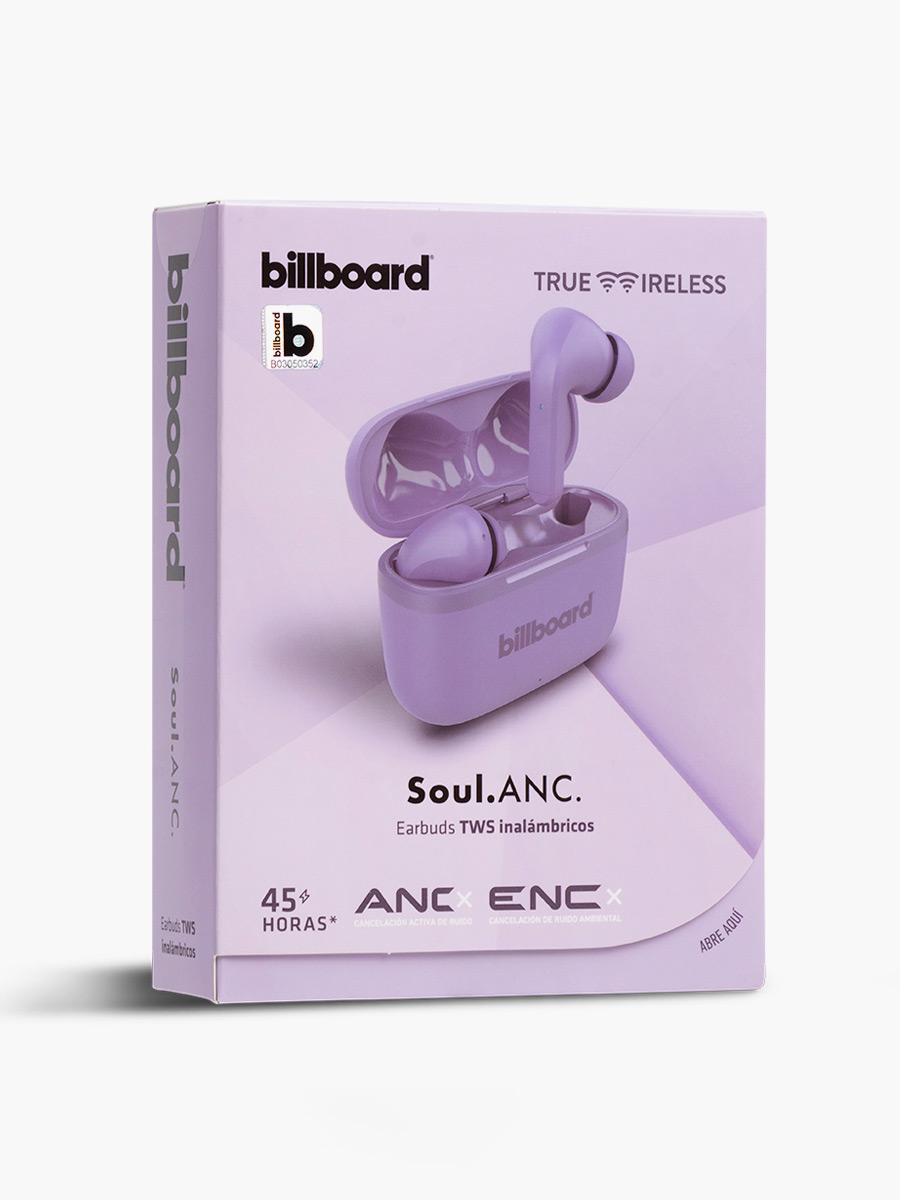 Audífonos Inalámbricos True Wireless Billboard Soul Anc | Lila