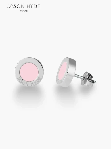 Aretes Jason Hyde Chip Rosa Océano | Acero Inoxidable