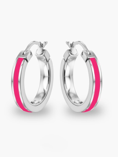 Aretes Argolla Jason Hyde Wewa  Individuales Frambuesa | Acero Inoxidable