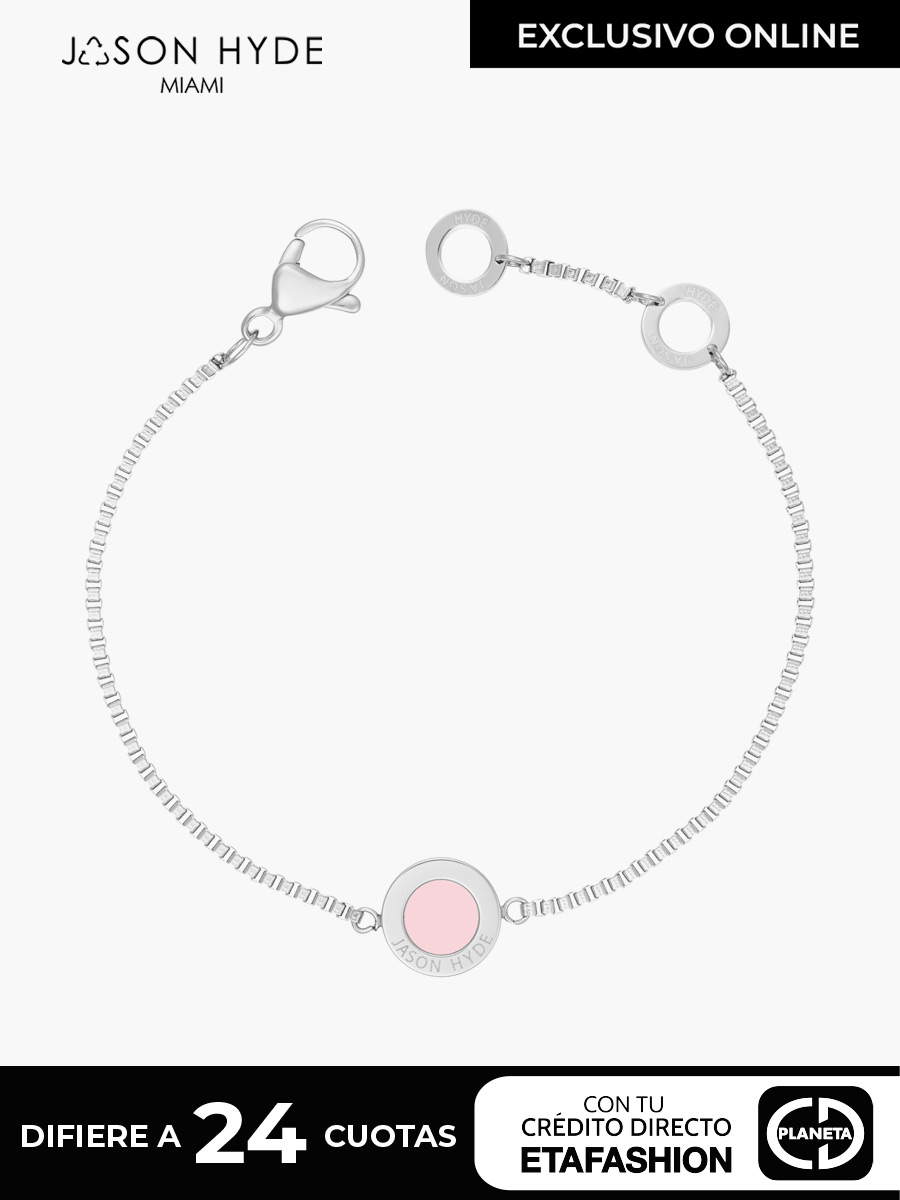 Pulsera Jason Hyde Chip Rosa Océano | Plata de Ley 925