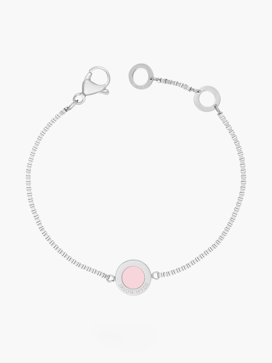 Pulsera Jason Hyde Chip Rosa Océano | Plata de Ley 925