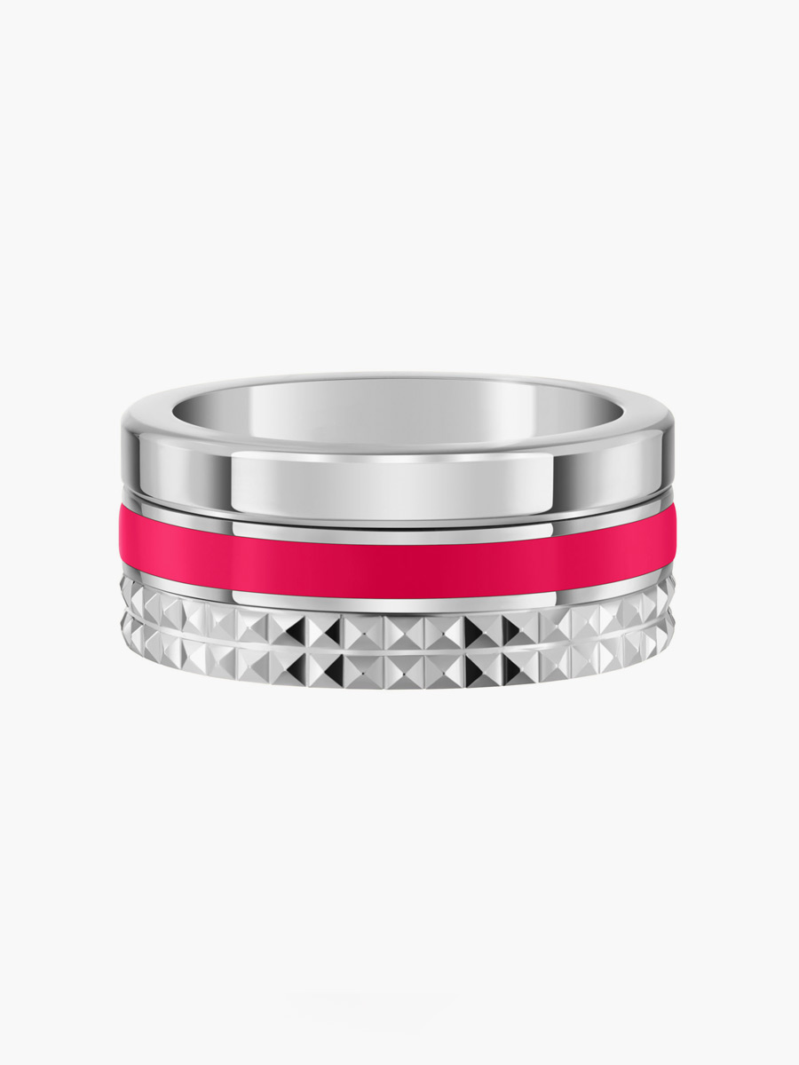 Anillo Jason Hyde Chip Frambuesa Tubo Wewa | Acero Inoxidable | Talla 7