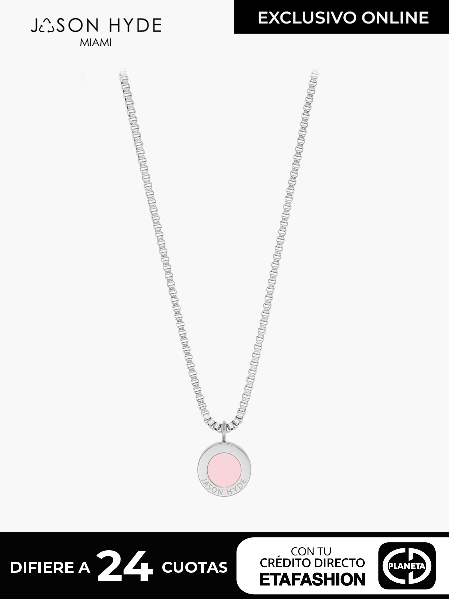 Collar Jason Hyde Chip Amare Rosa Claro | Plata Ley 925