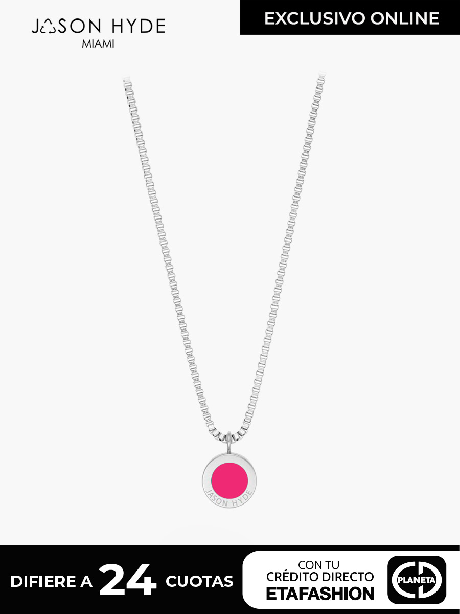 Collar Jason Hyde Chip Frambuesa Océano | Plata de ley 925