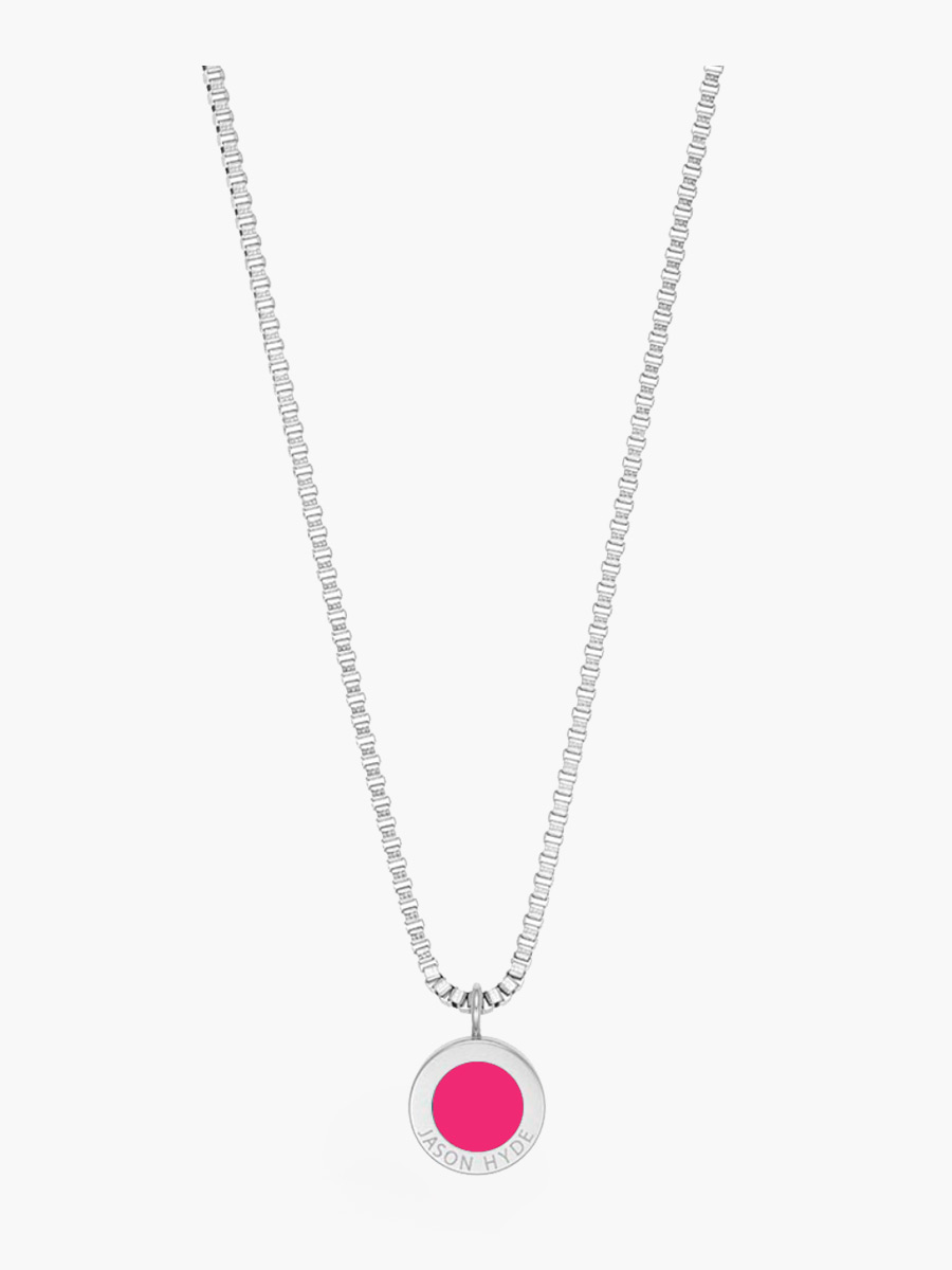 Collar Jason Hyde Chip Frambuesa Océano | Plata de ley 925