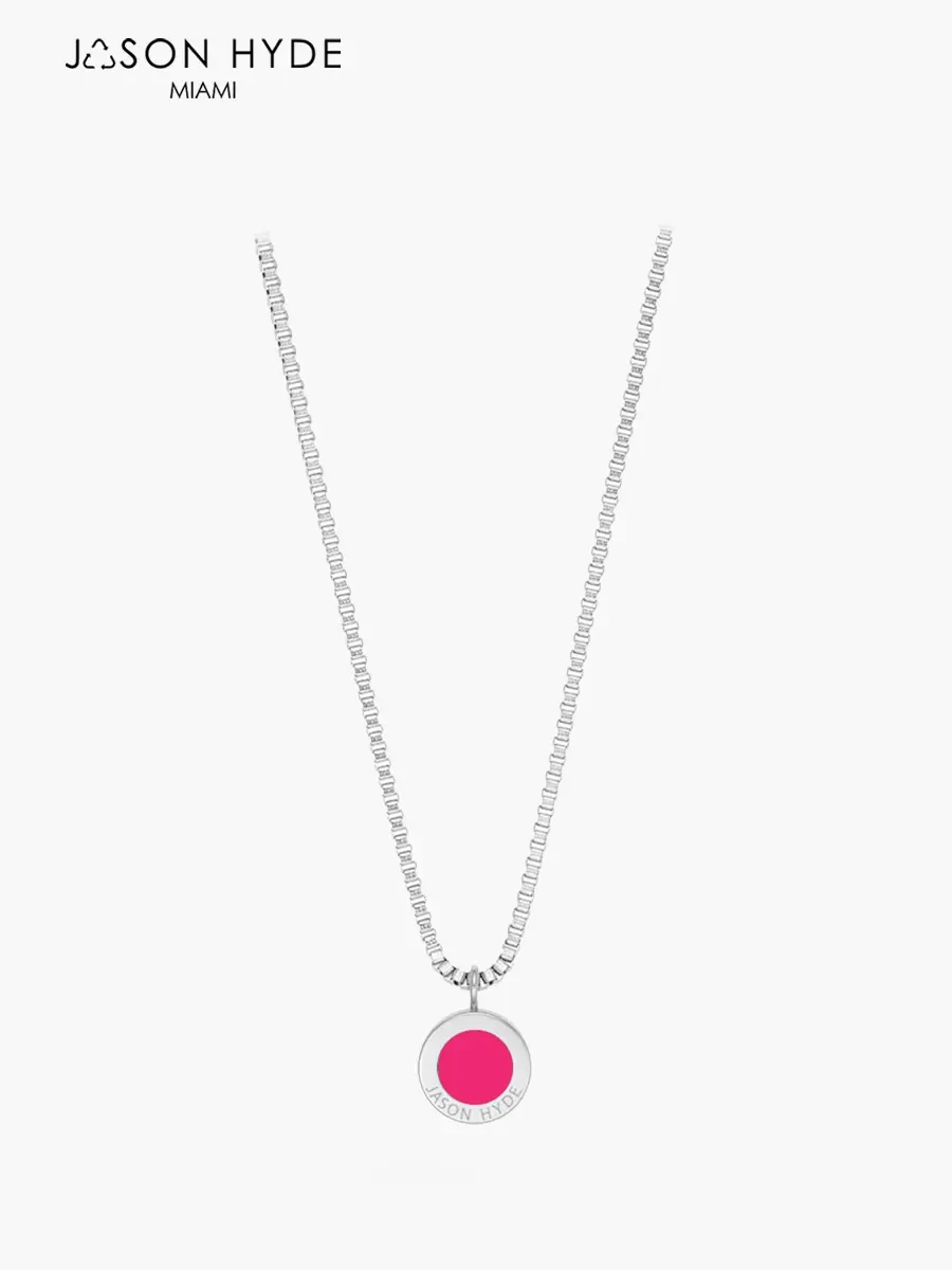 Collar Jason Hyde Chip Frambuesa Océano | Plata de ley 925