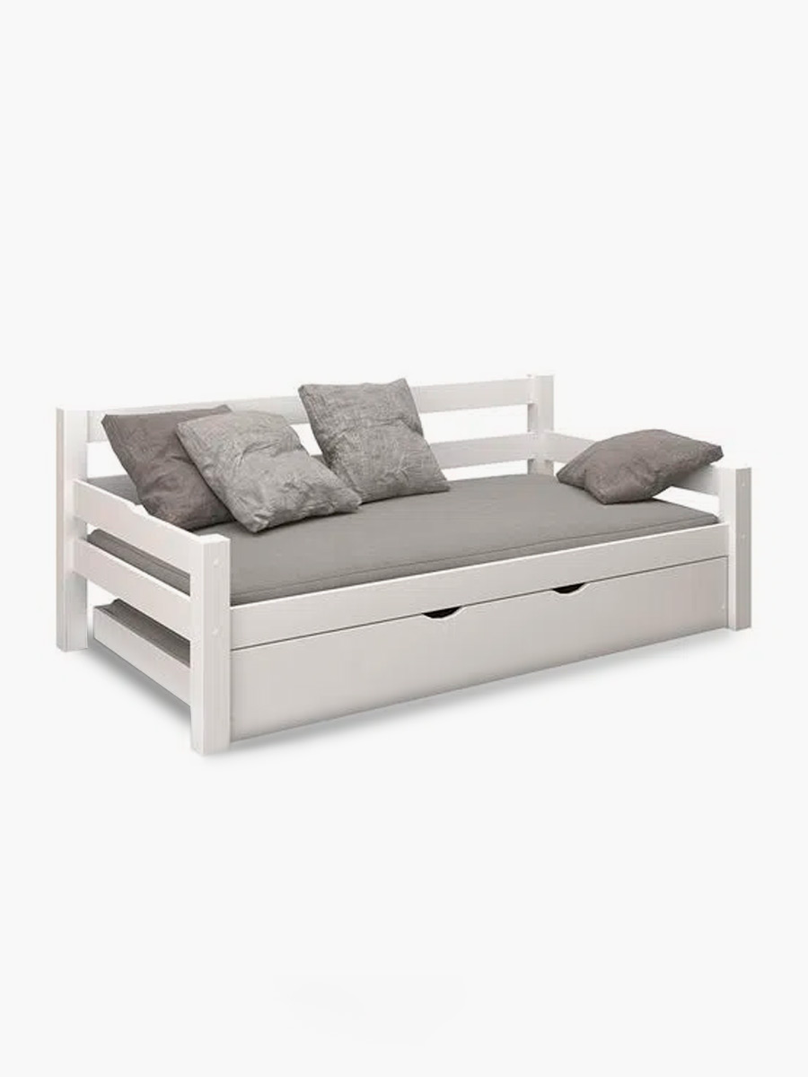 Cama Doble Zoé Muebles el Bosque 1½ Plazas | Blanco
