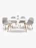 Mesa Comedor Rectangular Alice Muebles el Bosque | Blanco