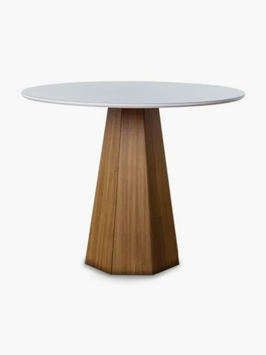Mesa de comedor Isis redondo Muebles el Bosque | Café / Blanco