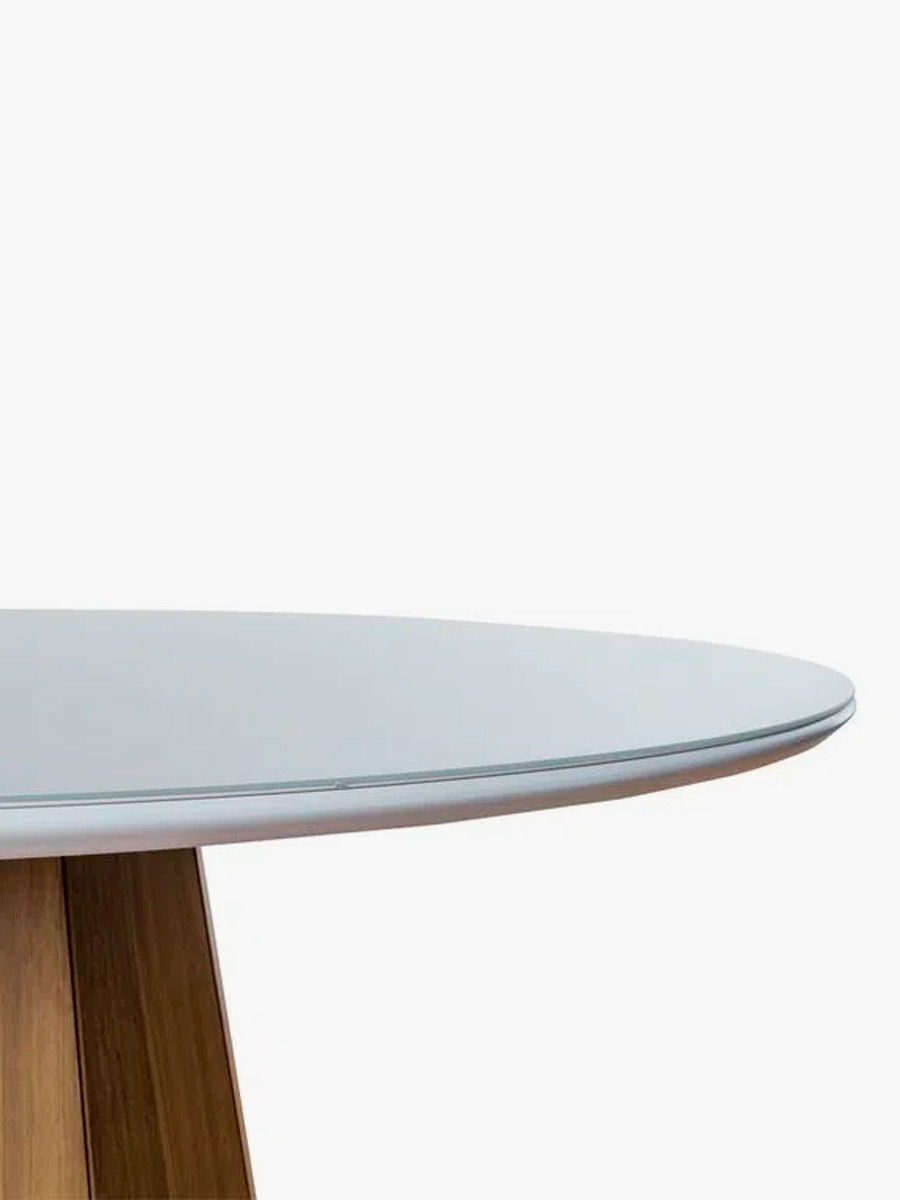 Mesa de comedor Isis redondo Muebles el Bosque | Café / Blanco