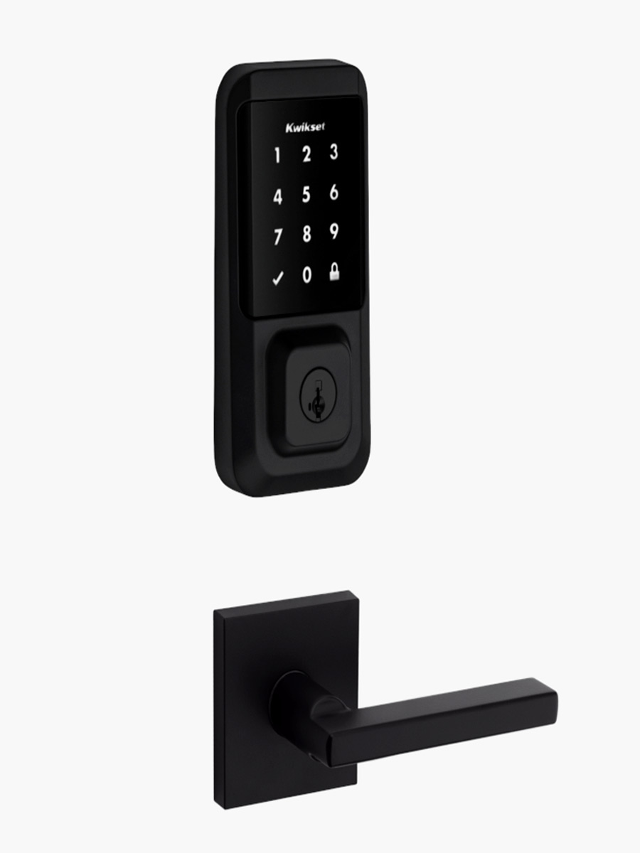 Cerradura Kwikset Halo Smart con código - 250 Táctil | Negro Mate