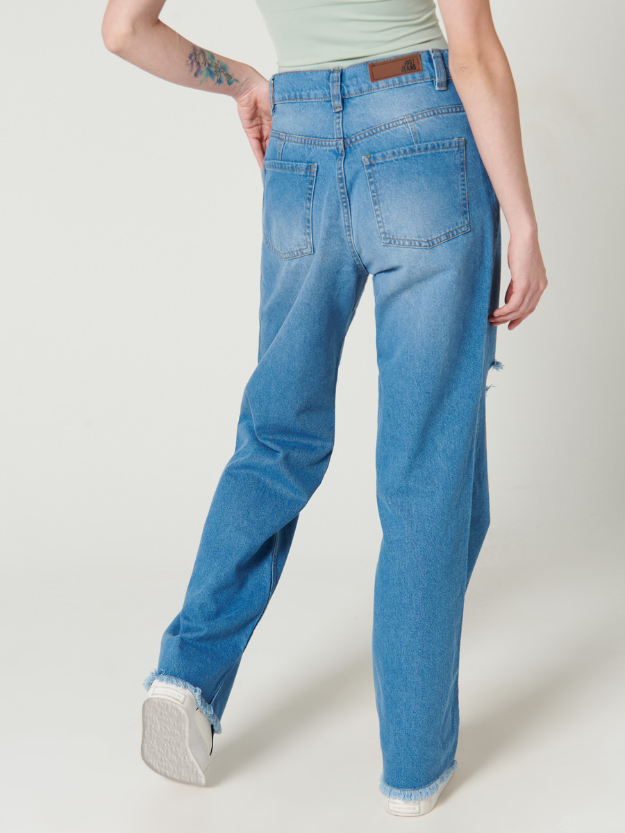 Jean Palazzo con rotos - Just Jeans