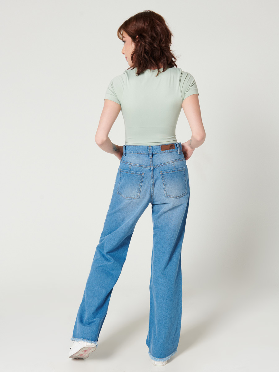 Jean Palazzo con rotos - Just Jeans