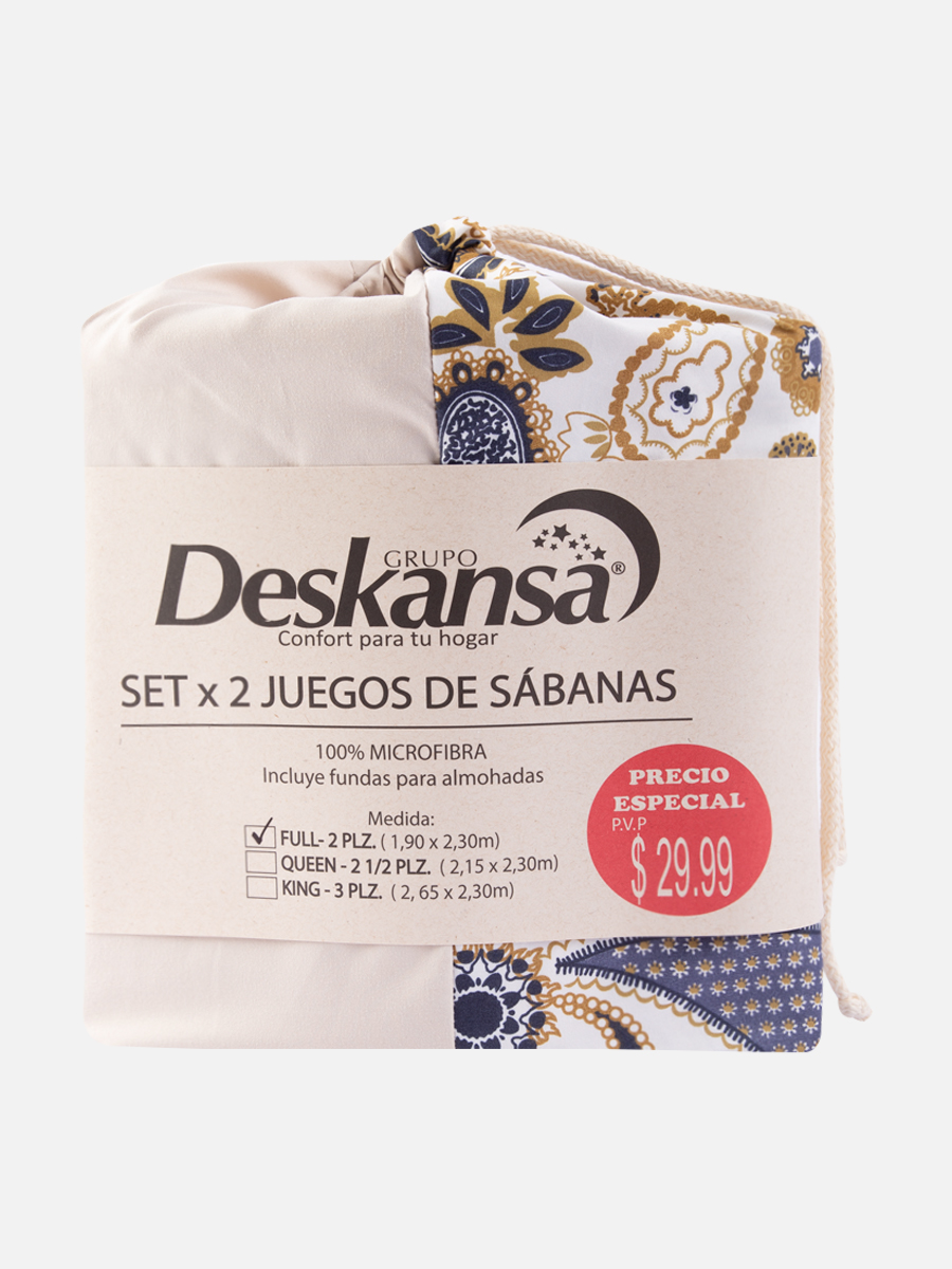 Juego de Sábanas Full X2