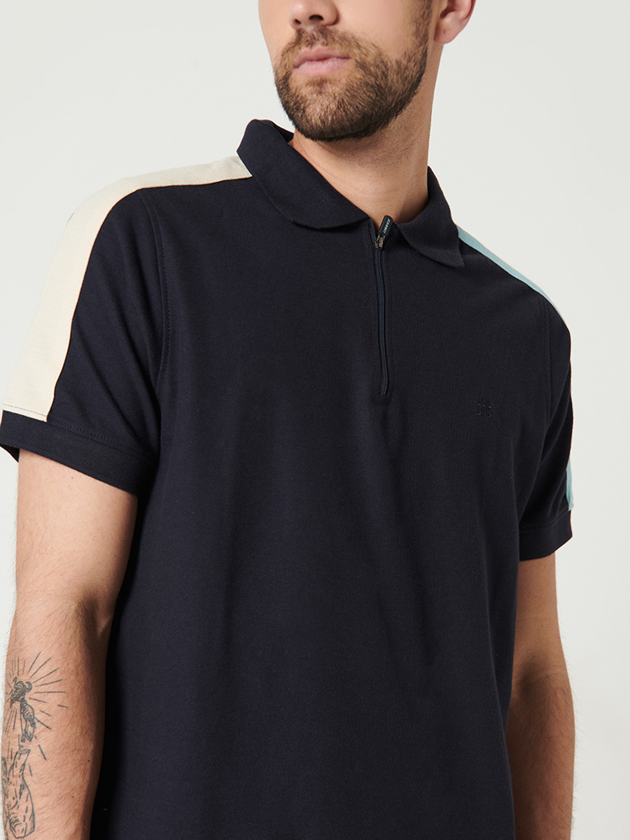 Johnny Cotton - Camiseta Polo con cierre