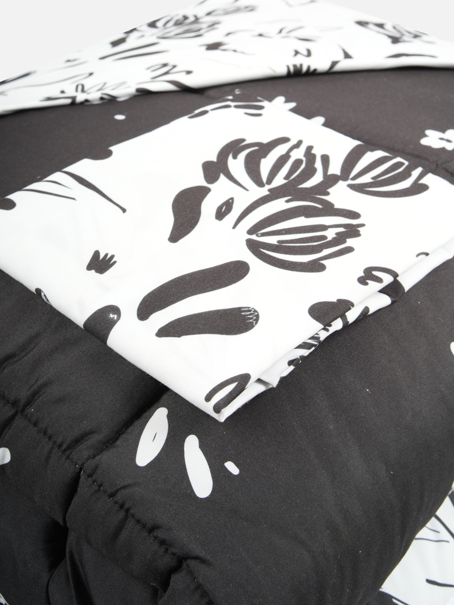 Edredón Queen | Negro - Blanco