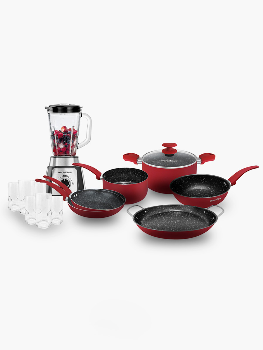 Combo Warenhaus Set de Ollas Meridiano + Licuadora 1.5 Lts Gratis Set de Vasos