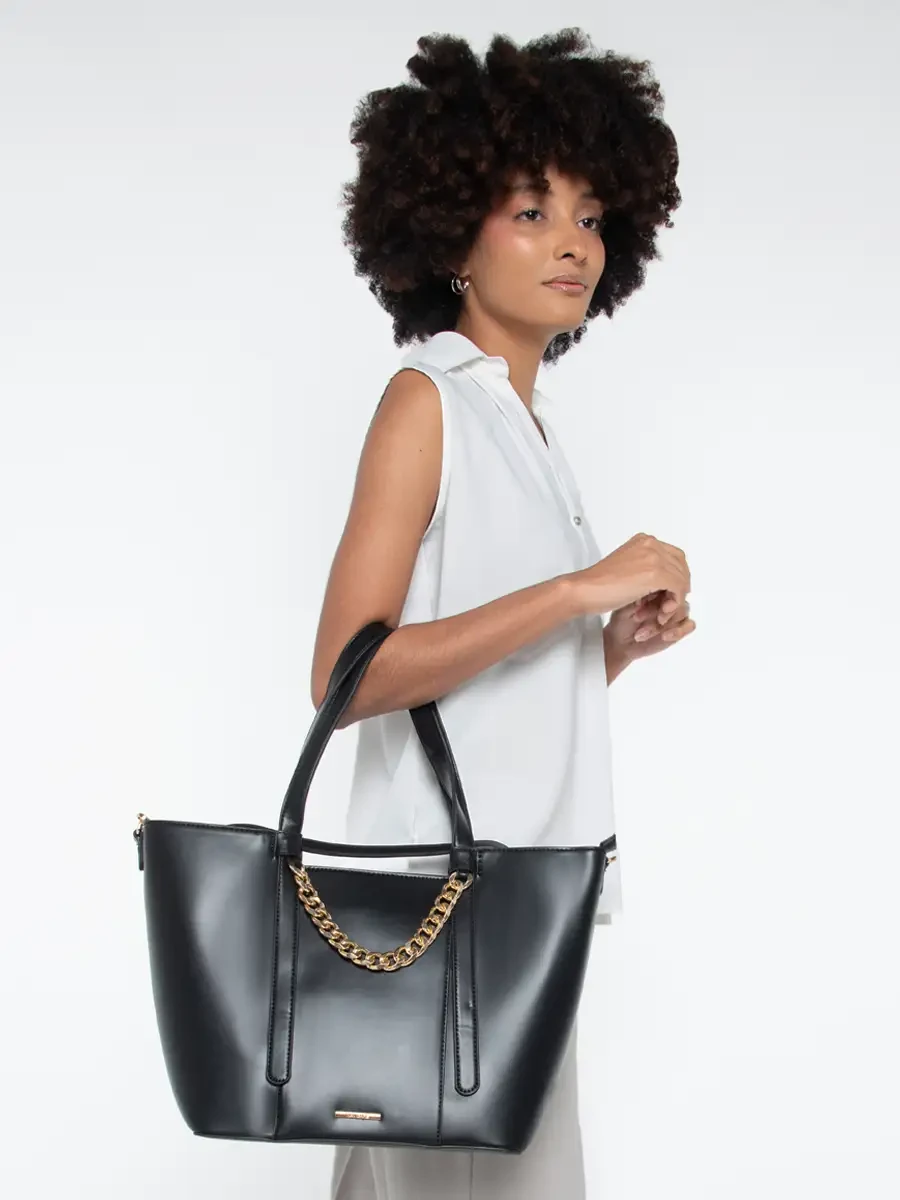 Cartera Shopper con Cadena Decorativa - Navigare