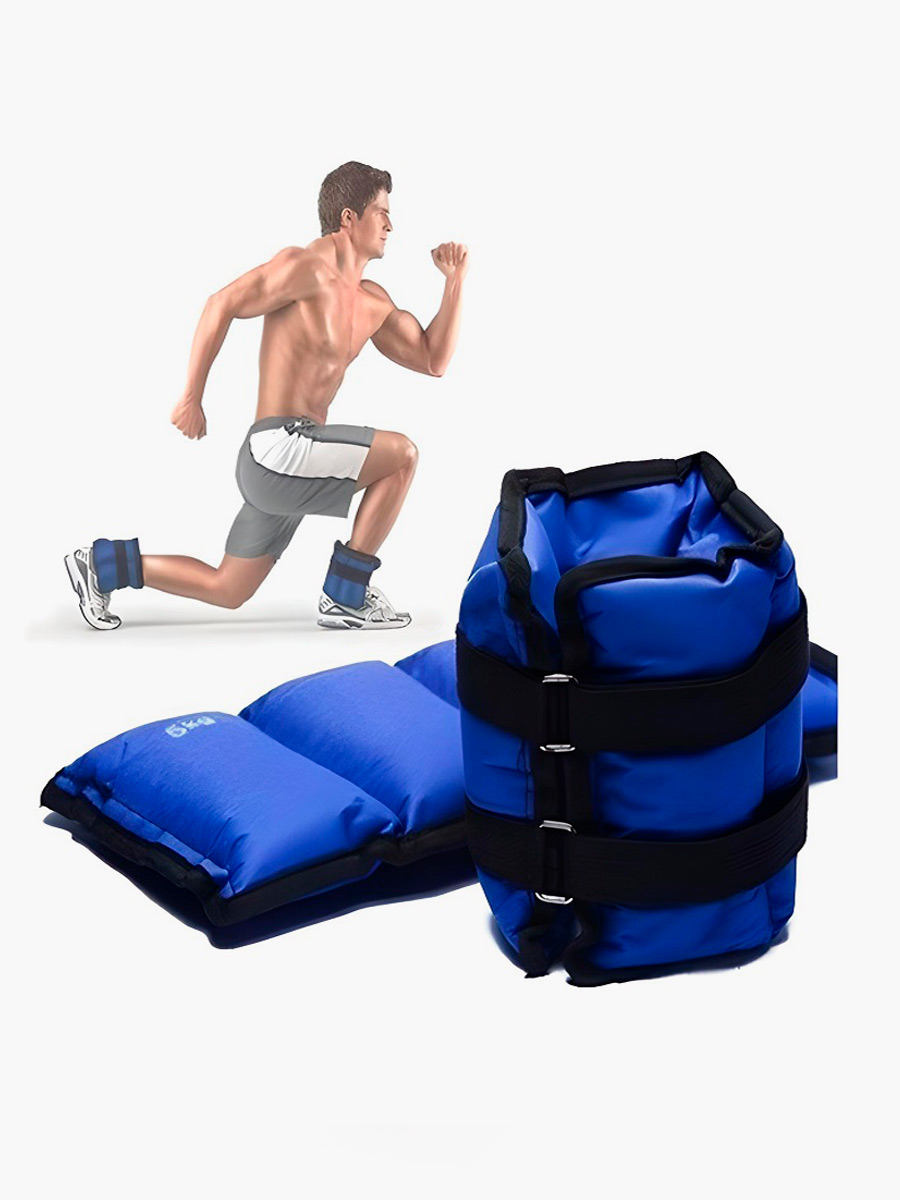 Pesas tobilleras deportivas ajustables forradas con protección 4 Kg
