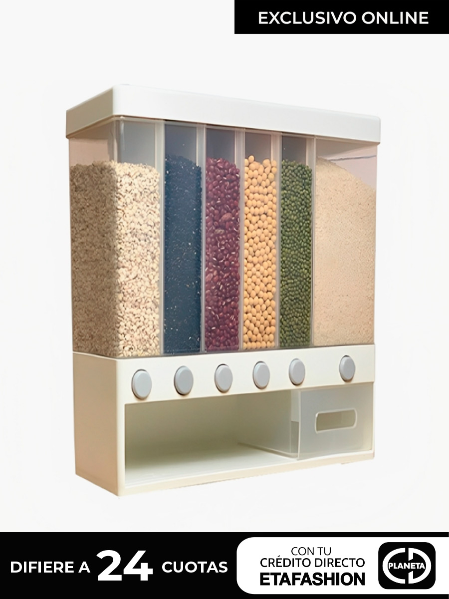 Organizador de cereales con 6 compartimentos