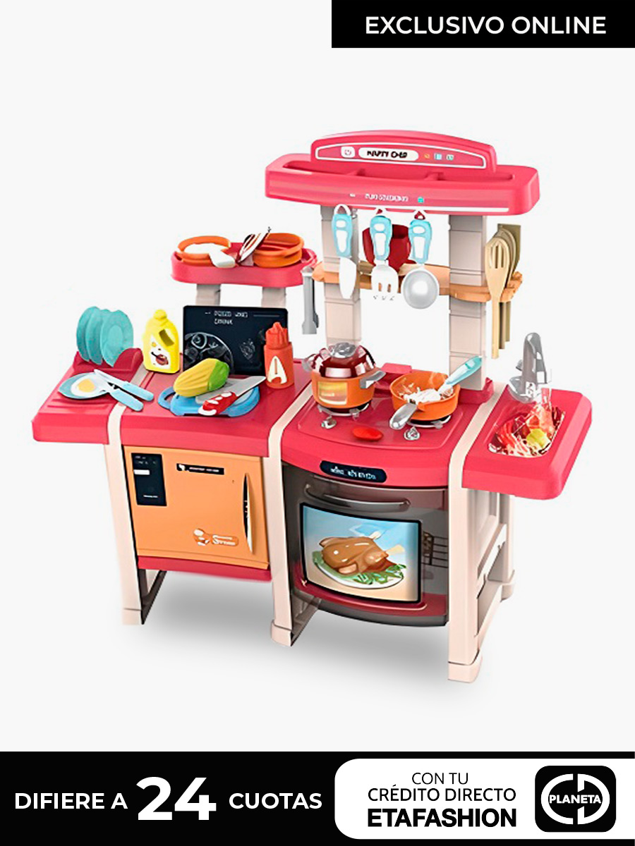 Cocina de juego con llave de agua real