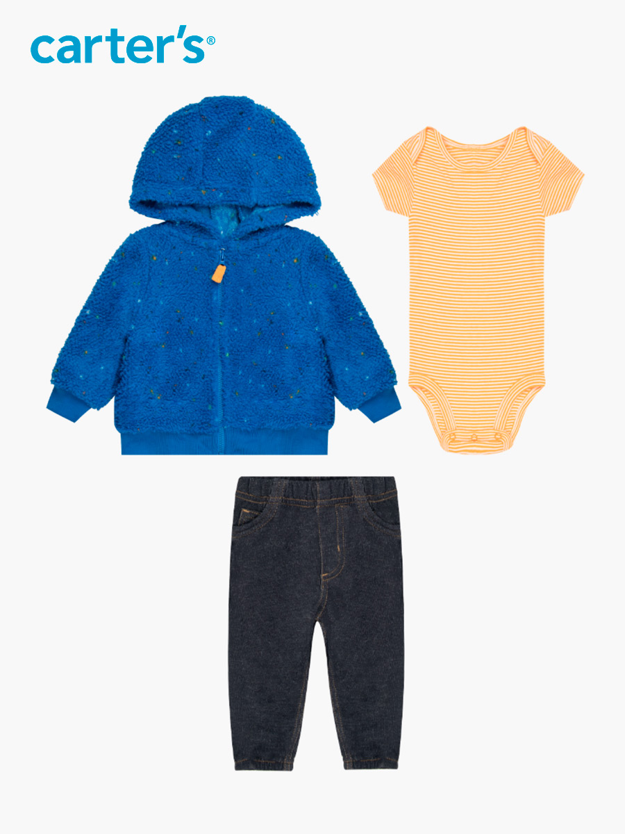 Carter's - Set 3 piezas Chompa + Body + Pantalón
