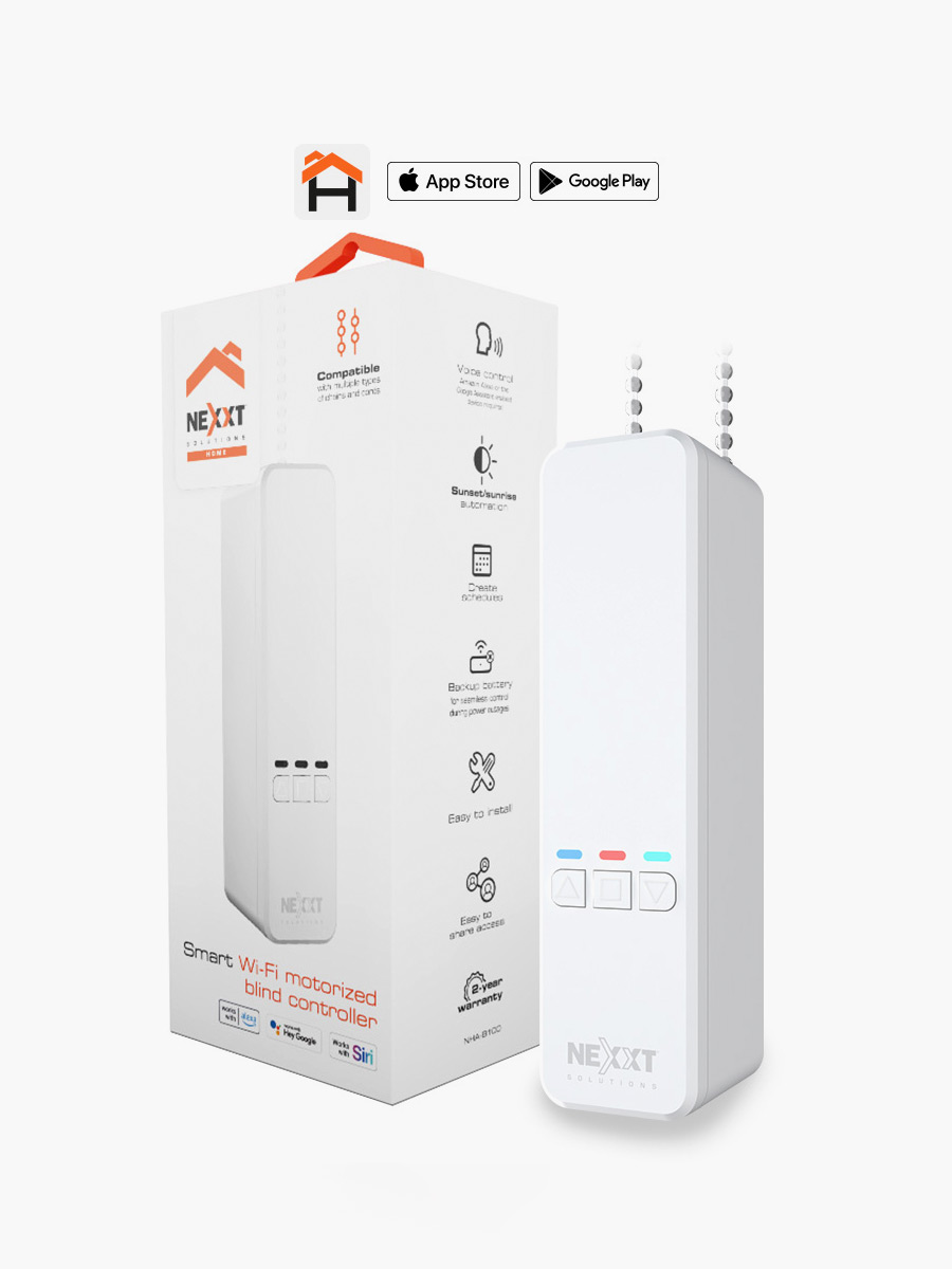 Controlador Nexxt Inteligente motorizado para persianas Wi-Fi