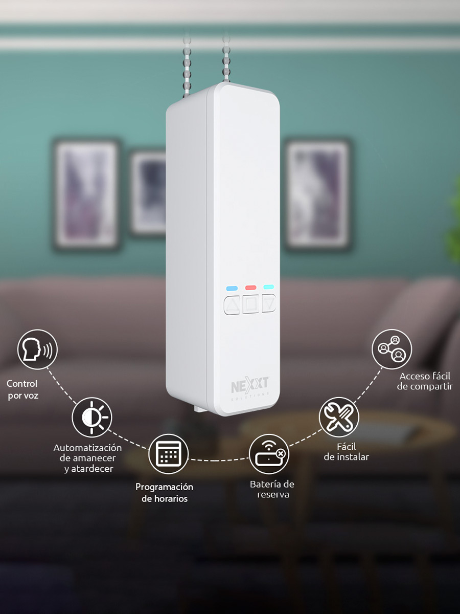Controlador Nexxt Inteligente motorizado para persianas Wi-Fi