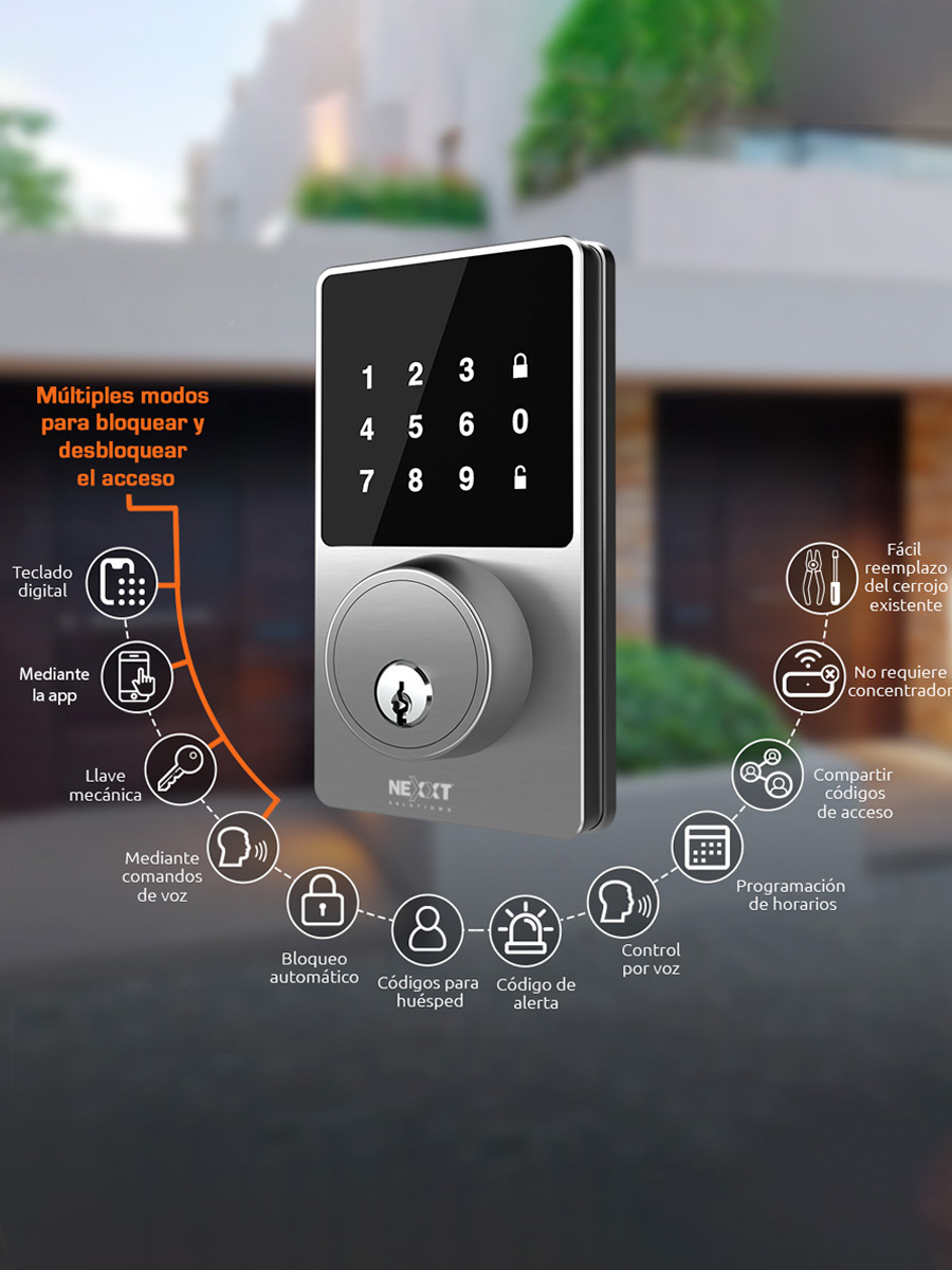 Cerradura Nexxt Inteligente con conexión Wi-Fi