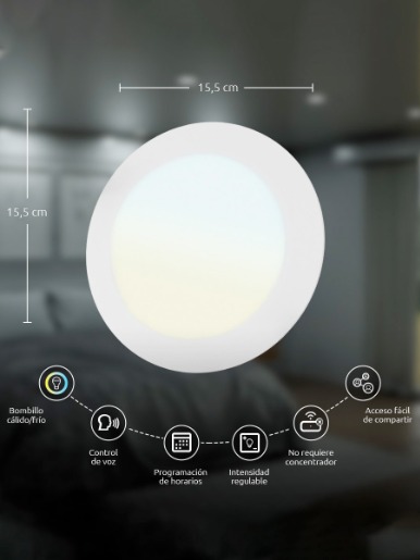 Lámpara de techo Nexxt Inteligente Wi-Fi Empotrable