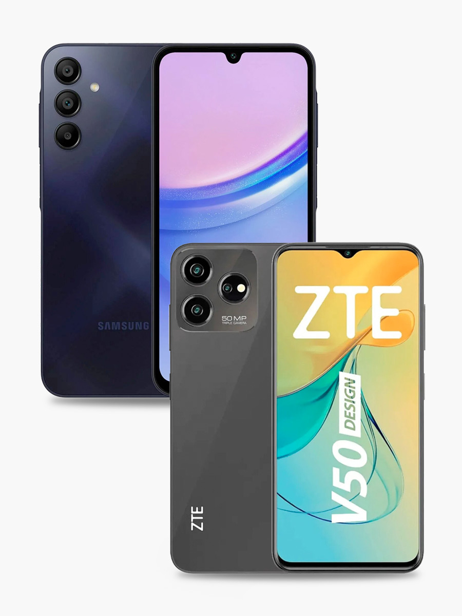 Combo Celular Samsung A15 + Celular ZTE V50 Desing