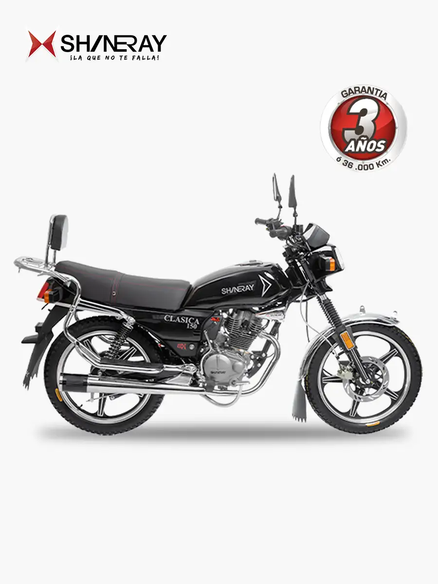 Shineray Clásica XY150 - 150 cc - Moto a Gasolina | Negro 