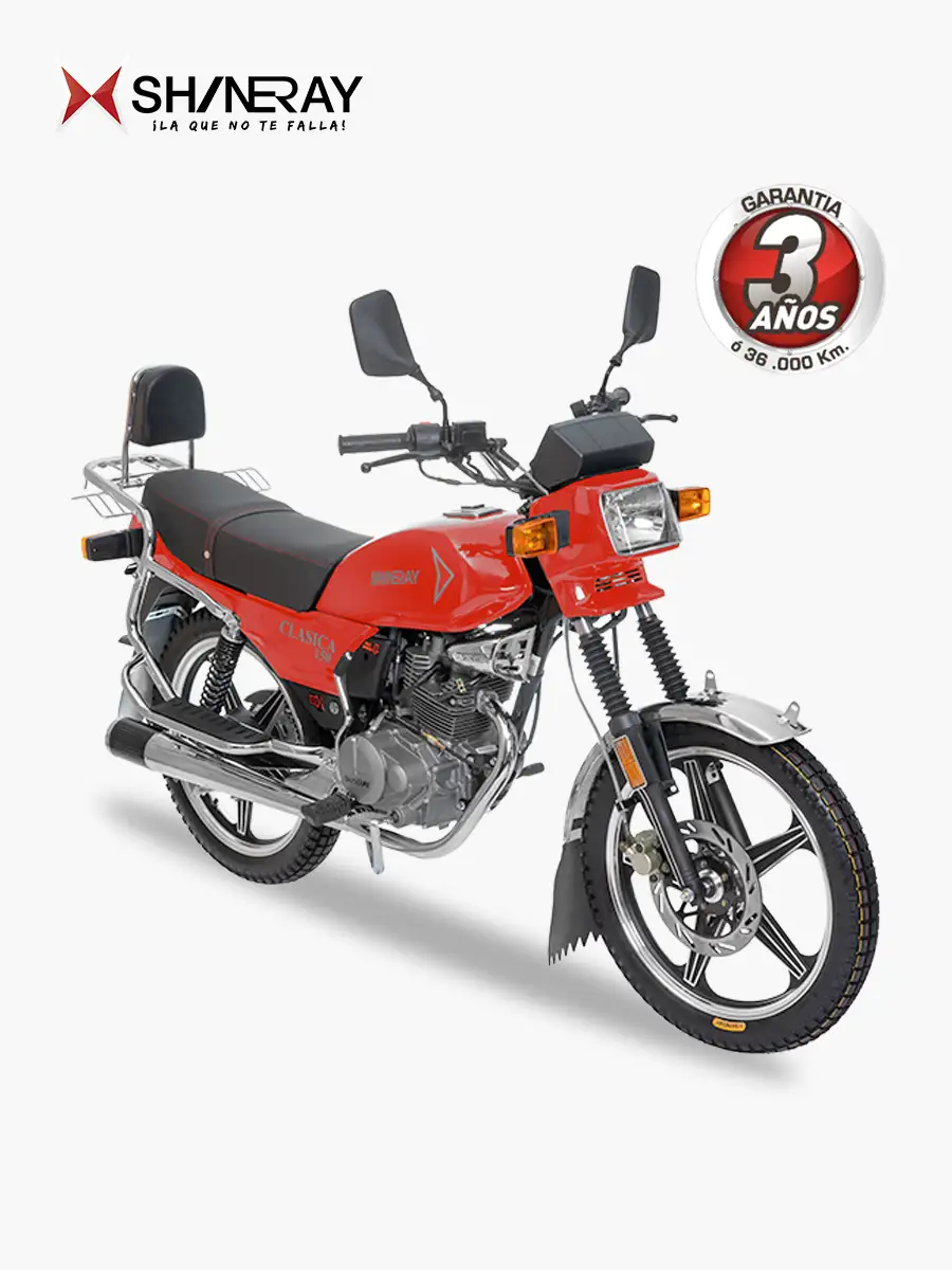 Shineray Clásica XY150 - 150 cc - Moto a Gasolina | Rojo