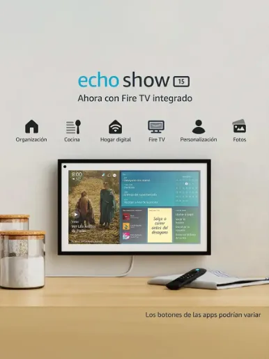 Echo Show 15  Full HD de 15,6" con Alexa con parlante Integrado + Fire TV y control integrado