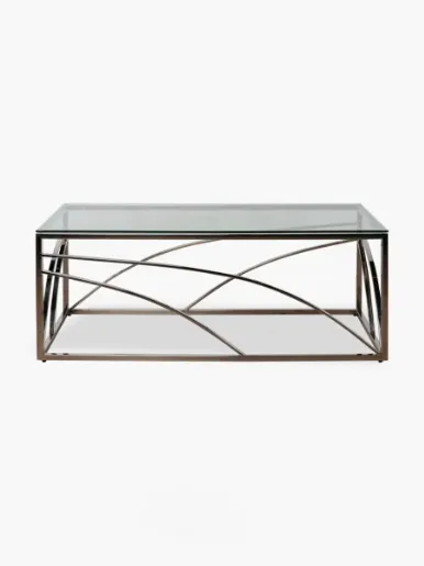 Mesa de Centro Alfa Baja Muebles el Bosque | Cromado