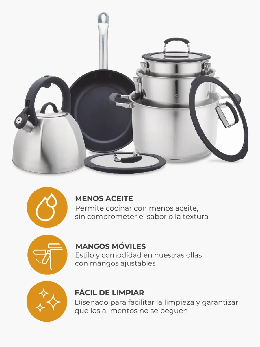 Set de Ollas Luxury 8 Piezas