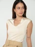 Blusa Sin Mangas Con Cuello En U - Labelle