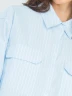 Camisa Cropped de Rayas con Bolsillos - Navigare