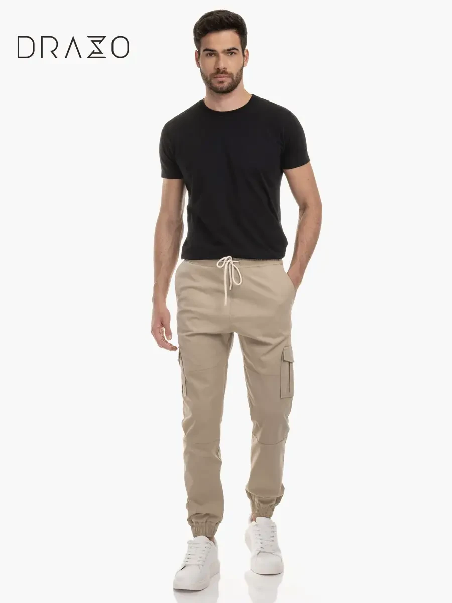 Drazzo - Pantalón Jogger con bolsillo cargo