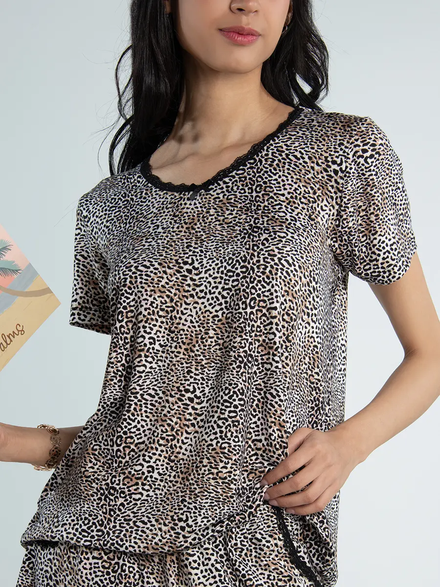 Pijama Anima Print Camisa + Short
