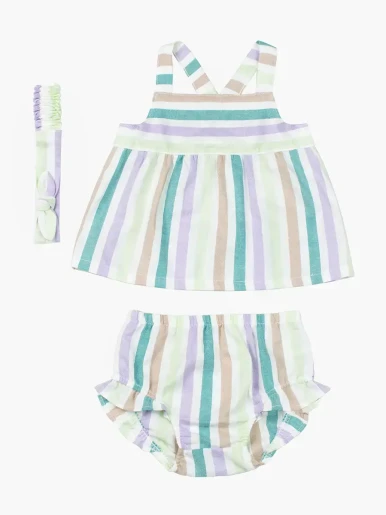 Carter's - Set Pack X3 Blusa + Protector de Pañal + Cintillo