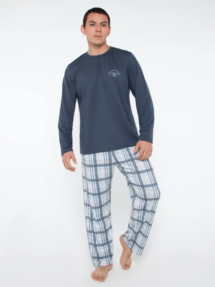 Pijama a cuadros Buzo + Pantalón - Navigare